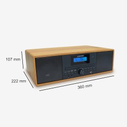 USZKODZONY Radioodtwarzacz MOOOV 477380 Mikrowieża HiFi Bluetooth CD USB FM