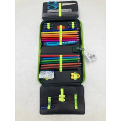 Outlet Piórnik rozkładany podwójny Eberhard Faber z dinozuarem + akcesoria