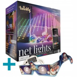 Outlet Lampki choinkowe Twinkly 1,45x 2,4 m 260 lampek LED RGB różne tryby