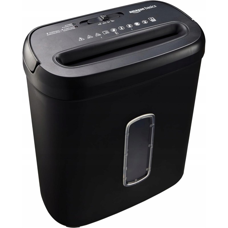 Outlet Amazon Basics niszczarka C276-A 8 arkuszy P-4 CD poj. 16.8 L 68 dB