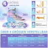 Outlet Rolki Regulowane dla Dziewczynki z Motylem L 37-41 EU Fioletowe