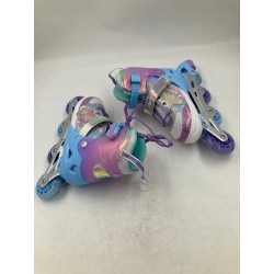 Outlet Rolki Regulowane dla Dziewczynki z Motylem L 37-41 EU Fioletowe