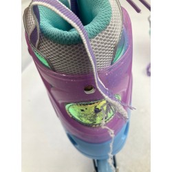 Outlet Rolki Regulowane dla Dziewczynki z Motylem L 37-41 EU Fioletowe
