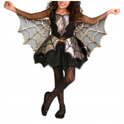 Outlet Strój Pajączek dla Dziewczynki Halloween Sukienka ze Skrzydełkami