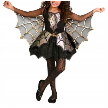 Outlet Strój Pajączek dla Dziewczynki Halloween Sukienka ze Skrzydełkami