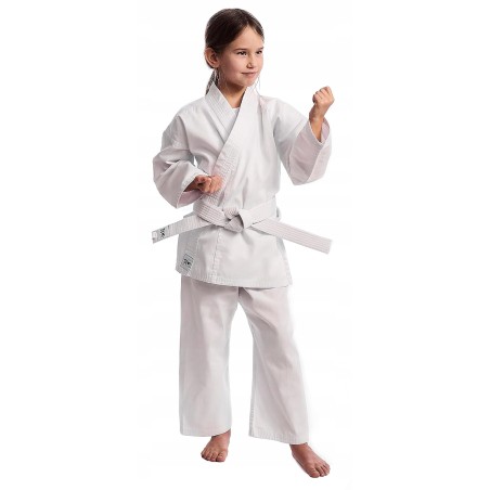 Kimono do Karate Ippongear dla Dzieci 220g z Białym Pasem 170cm EU