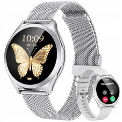 Outlet Smartwatch dla kobiet 1.27'' TFT HD BT 5.2 wodoodporny srebrny