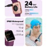 Outlet Smartwatch 1.8" sportowy kompatybilny z iOS Android Alexa bordowy