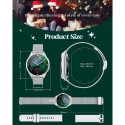 Outlet Smartwatch dla kobiet 1.27'' TFT HD BT 5.2 wodoodporny srebrny