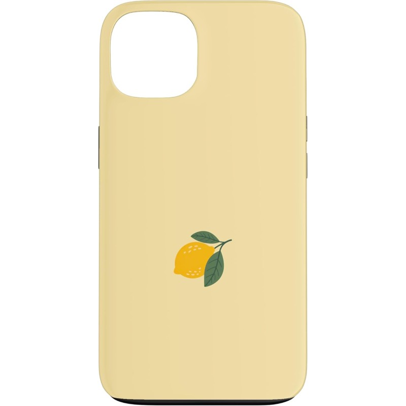 Outlet Etui do iPhone 13 z motywem cytryny, żółto-czarne, z wyściółką