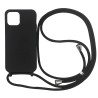 Outlet Ququcheng Etui z Łańcuszkiem do iPhone 15 6.1" TPU Matowe Czarny