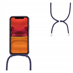 Outlet Ququcheng Etui z Łańcuszkiem do iPhone 15 6.1" TPU Matowe Czarny