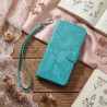 Outlet Aisenth Etui Skórzane Zielone do Samsung Galaxy S10 z Motywem Drzewa