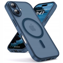 Outlet Etui Oududianzi do iPhone 16 MagSafe niebieskie mat TPU PC lekkie