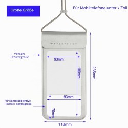 Outlet Baikeen Wodoodporne etui IPX8 do maks 6,9" Przeźroczysto-Srebrne