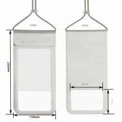 Outlet Baikeen Wodoodporne etui IPX8 do maks 6,9" Przeźroczysto-Srebrne