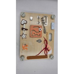 Outlet Duża Dwustronna Tablica Montessori dla dzieci 2-4 lata różne zamki