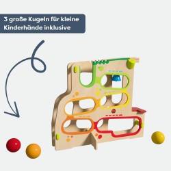Outlet HABA Kullerrum Kulodrom dla dzieci od 1 roku z 3 kolorowymi kulkami