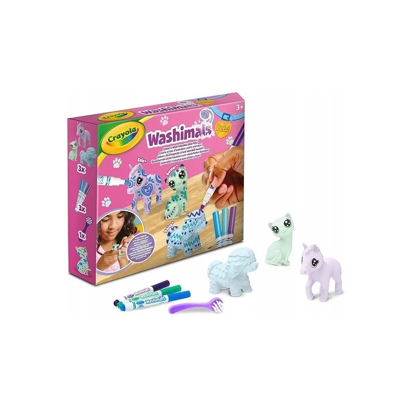Outlet Figurki do malowania i mycia Zestaw 3 Zwierzątek Washimals Crayola
