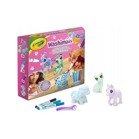 Outlet Figurki do malowania i mycia Zestaw 3 Zwierzątek Washimals Crayola