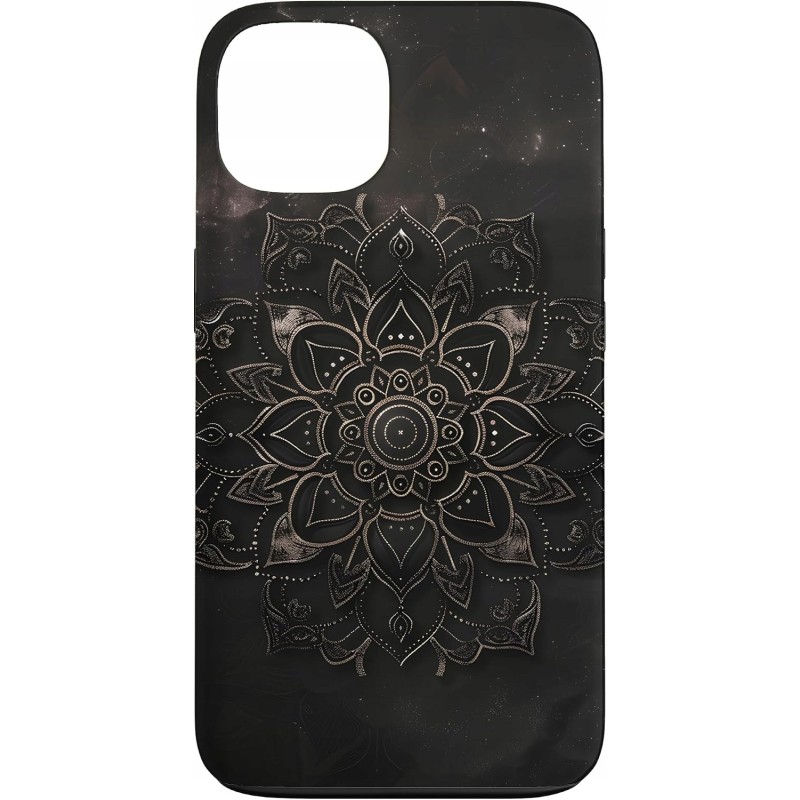 Outlet Etui iPhone 13 Black Mandala Yoga TPU PC odporne na upadki lekkie