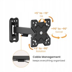 Outlet VALUE Ramię do monitora TV 13-32''uchwyt ścienny poniżej 81cm do