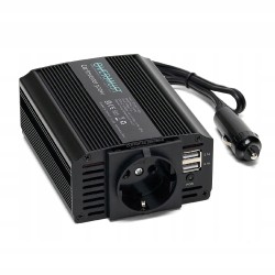 Outlet OVERMUST przetwornica 12V 230V 300W z 2x USB gniazdo Schuko do auta