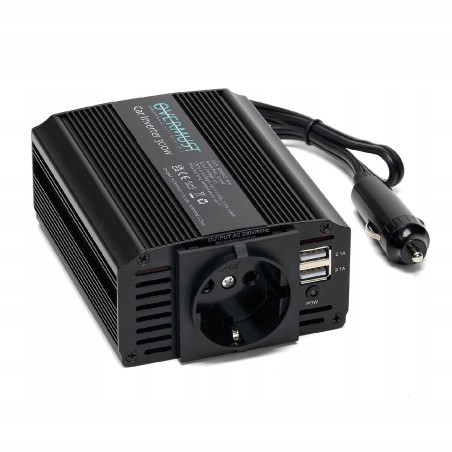 Outlet OVERMUST przetwornica 12V 230V 300W z 2x USB gniazdo Schuko do auta