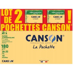 Outlet CANSON C a Grain Zestaw 2x12 arkuszy papieru rysunkowego 24x32