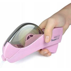 Outlet Dyspenser do taśmy Rapesco SupaCut 17 mm z 2 taśmami różowy OPIS