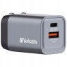 Outlet SZYBKA PODWÓJNA Turystyczna Ładowarka Sieciowa VERBATIM GaN USB 35W