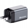 Outlet SZYBKA PODWÓJNA Turystyczna Ładowarka Sieciowa VERBATIM GaN USB 35W