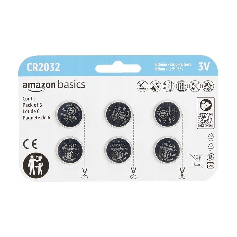 Outlet Bateria guzikowa litowa CR20323V 225mAh Amazon Basics 6 sztuk