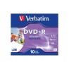 Outlet Płyta DVD do zadrukowania Verbatim DVD+R 4,7 GB przezroczysty 10