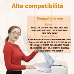 Outlet 5 kompatybilnych kartridży Epson Czerwony Niebieski Żółty 2x Czarny