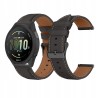 Outlet LanQii Czarny Skórzany Pasek 20mm do Garmin S50/S44/Vivoactive 6/5/3
