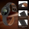 Outlet LanQii Czarny Skórzany Pasek 20mm do Garmin S50/S44/Vivoactive 6/5/3