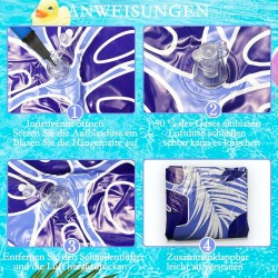 Outlet Materac Dmuchany Leżak Basenowy 180x90cm PVC Niebieski