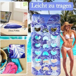Outlet Materac Dmuchany Leżak Basenowy 180x90cm PVC Niebieski