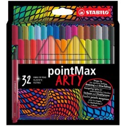 Outlet Zestaw Kolorowych Pisaków Stabilo pointMax ARTY z nylonową