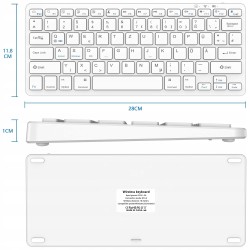 Outlet Klawiatura Bezprzewodowa Bluetooth iPad Windows QWERTZ DE Biały