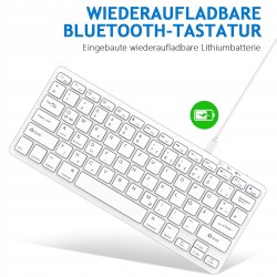 Outlet Klawiatura Bezprzewodowa Bluetooth iPad Windows QWERTZ DE Biały