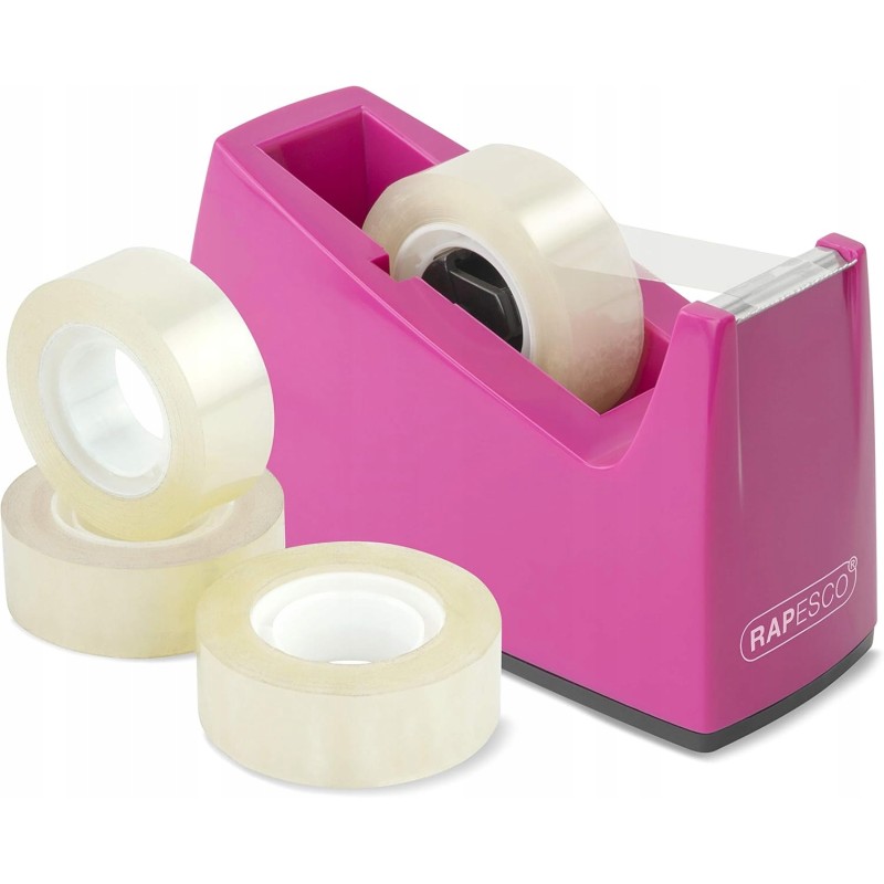 Outlet Dyspenser taśmy biurkowy Rapesco 1621 300 z rdzeniem 25 mm Różowy +