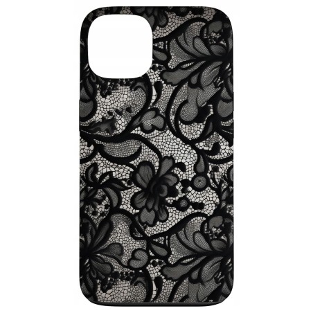 Outlet Koronkowe etui vintage plecki do iPhone'a 13 czarny