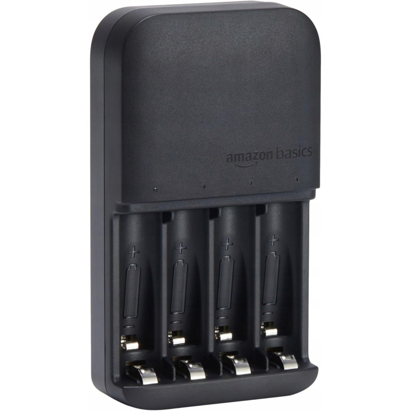 Outlet Ładowarka Amazon Basics EU na 4 baterie NiMh AA AAA Czarna