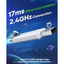 Outlet Słuchawki Bezprzewodowe NUBWO G06-P z Ładowarką PS5 Biało-Czarne