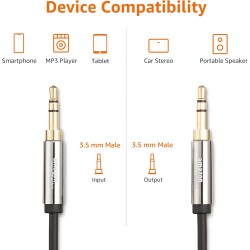 Outlet AmazonBasics AZ350001B kabel audio 1,2 m 3.5mm Czarny