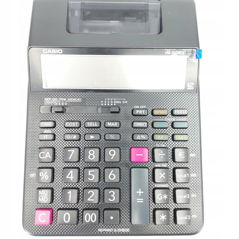 Outlet Casio HR-150RCE-WA-EC Kalkulator Stacjonarny drukujący Duży Czarny