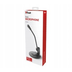 Outlet Trust Primo Mikrofon Przewodowy Pojemnościowy Jack 3,5mm 1,8m Czarny