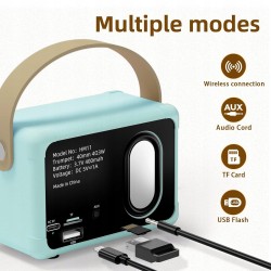 Outlet Przenośny Głośnik Bluetooth Retro 10,3x7,1x6,3 cm Niebieski